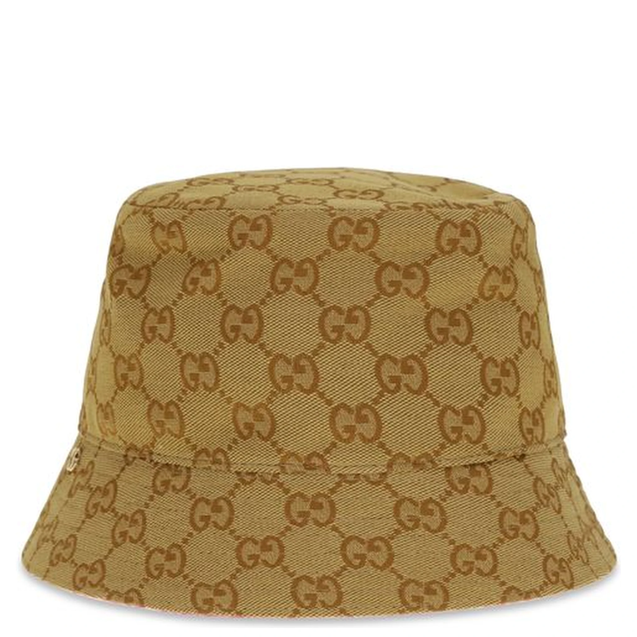 Beige Cotton Bucket Hat