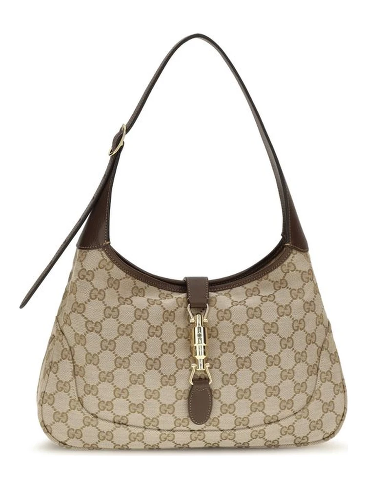 Beige Fabric Shoulder Bag