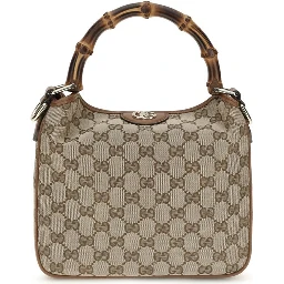 Brown Fabric Shoulder Bag