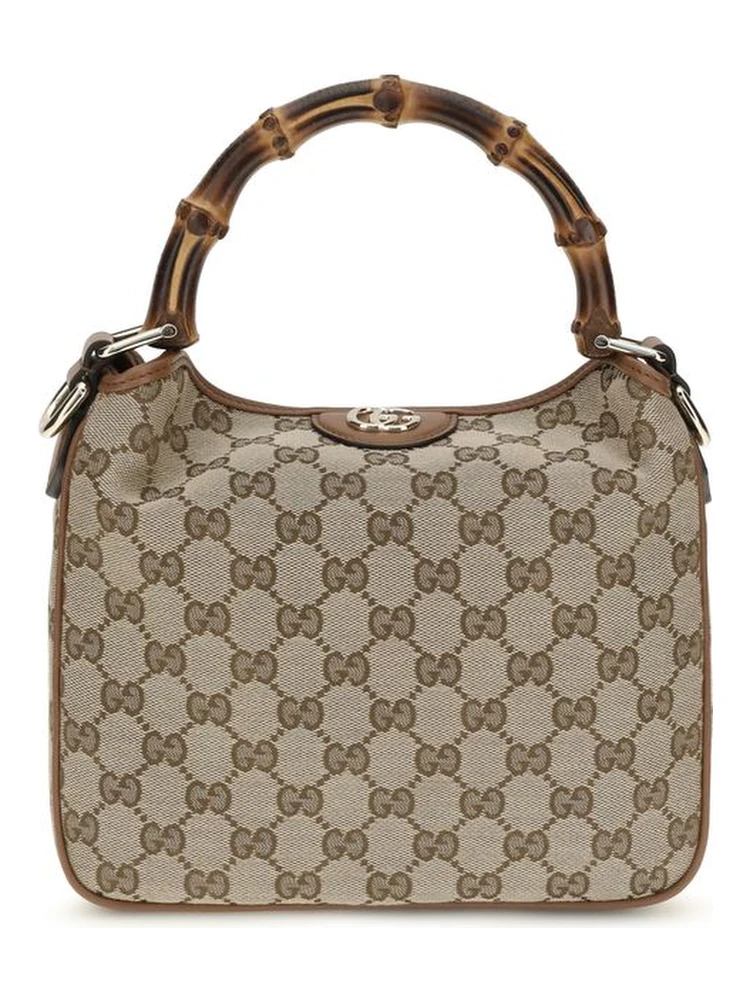 Brown Fabric Shoulder Bag