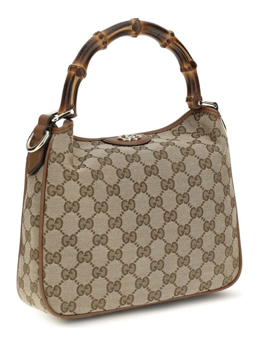 Brown Fabric Shoulder Bag