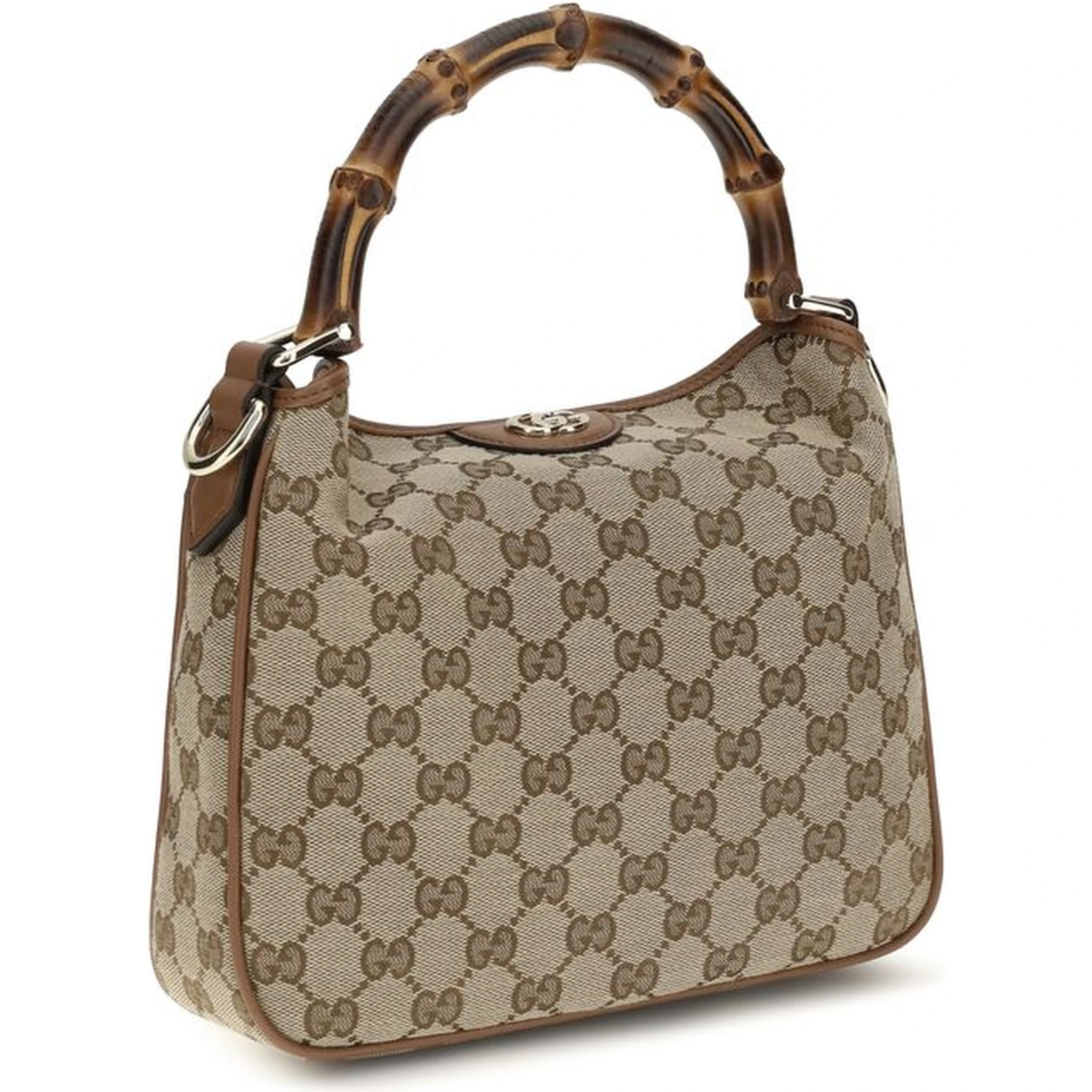 Brown Fabric Shoulder Bag