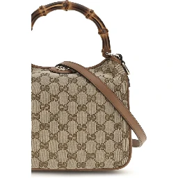 Brown Fabric Shoulder Bag