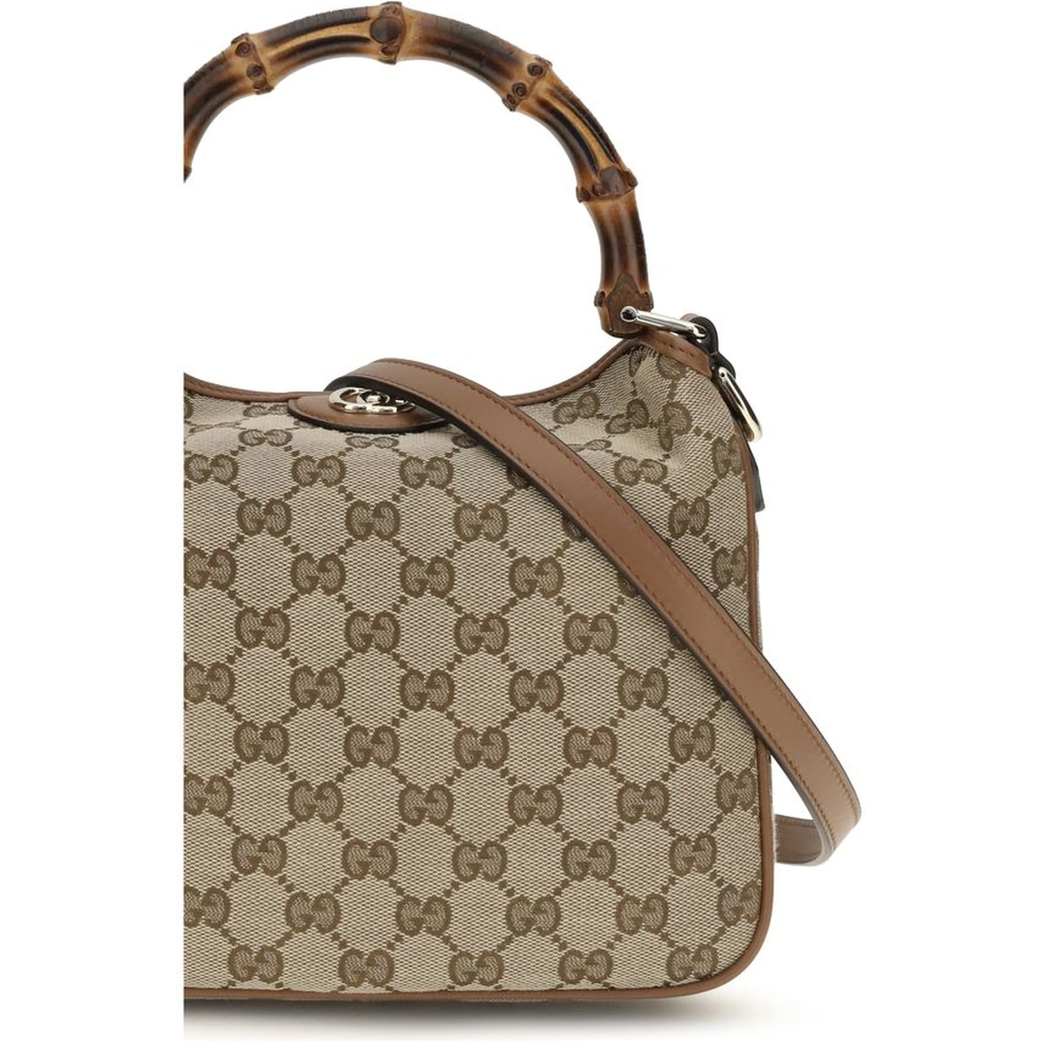Brown Fabric Shoulder Bag