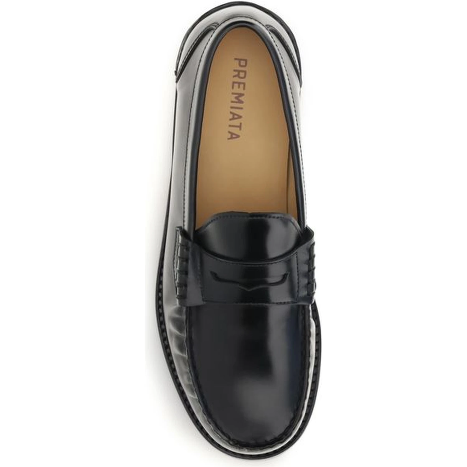 Black Calf Leather Bos Taurus Slip-On Loafers
