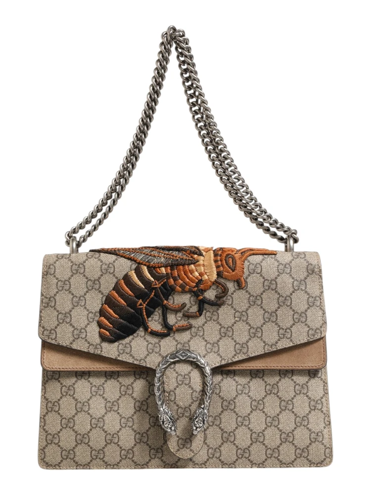 Supreme Monogram Bee Embroidered Shoulder Bag