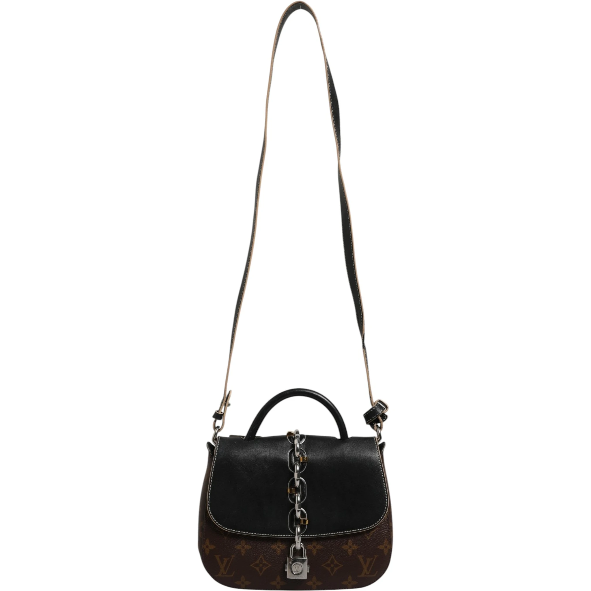 Calfskin Monogram Chain It Bag PM Black
