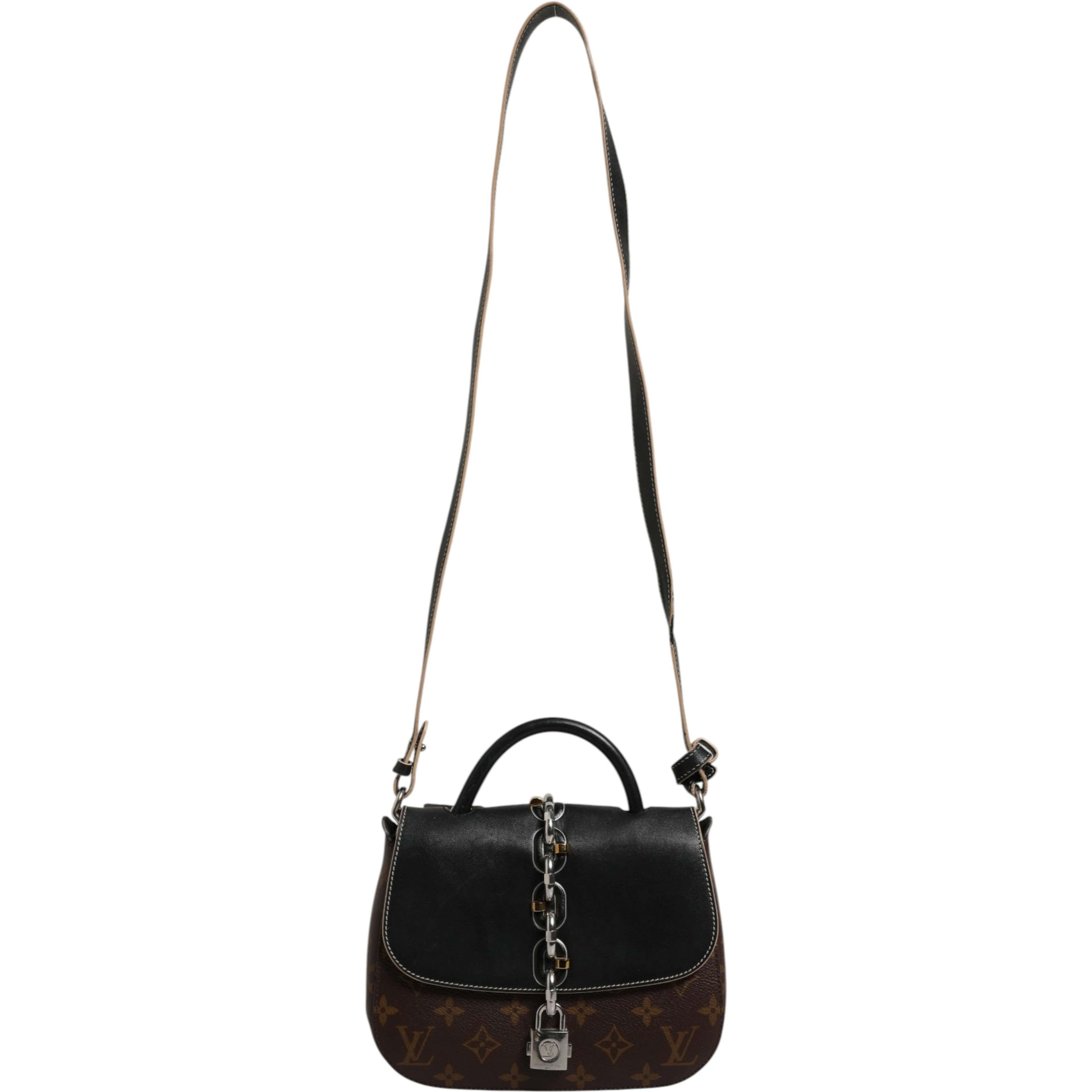 Calfskin Monogram Chain It Bag PM Black