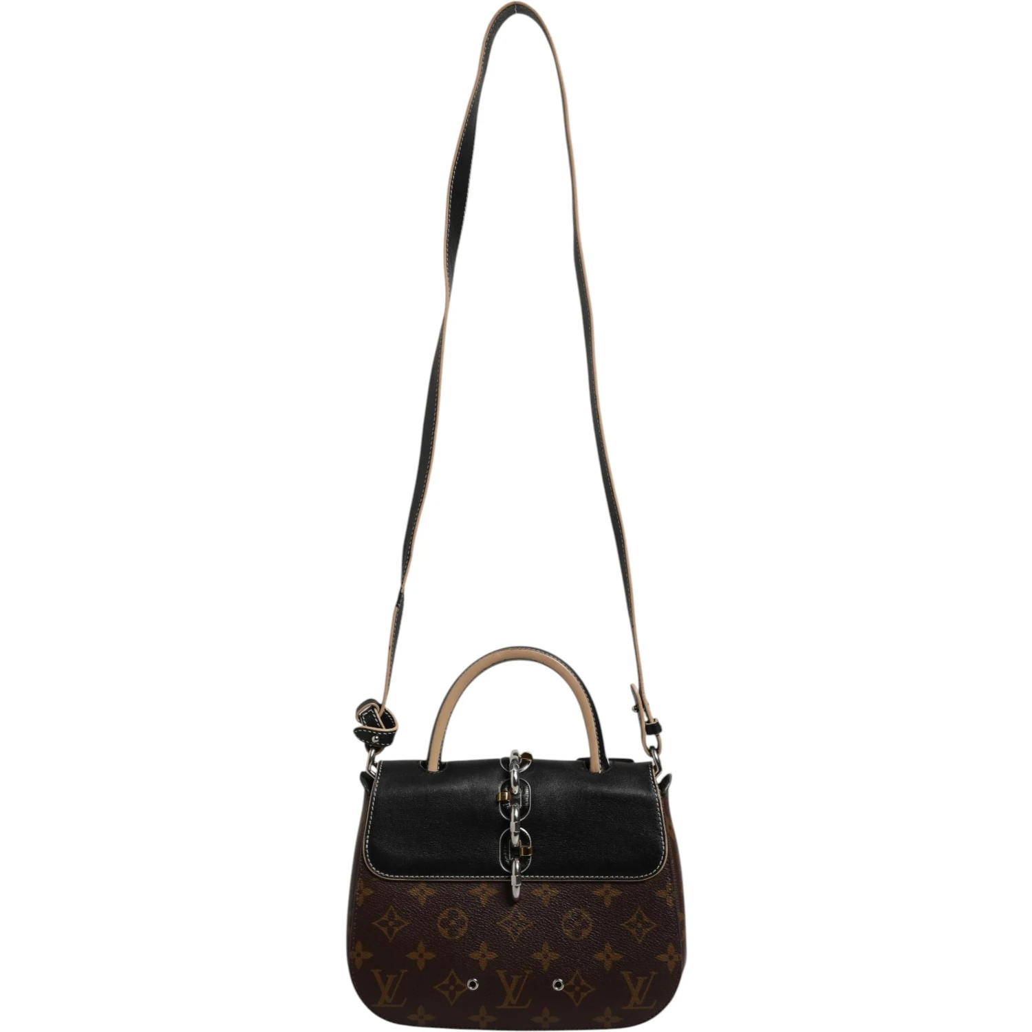Calfskin Monogram Chain It Bag PM Black