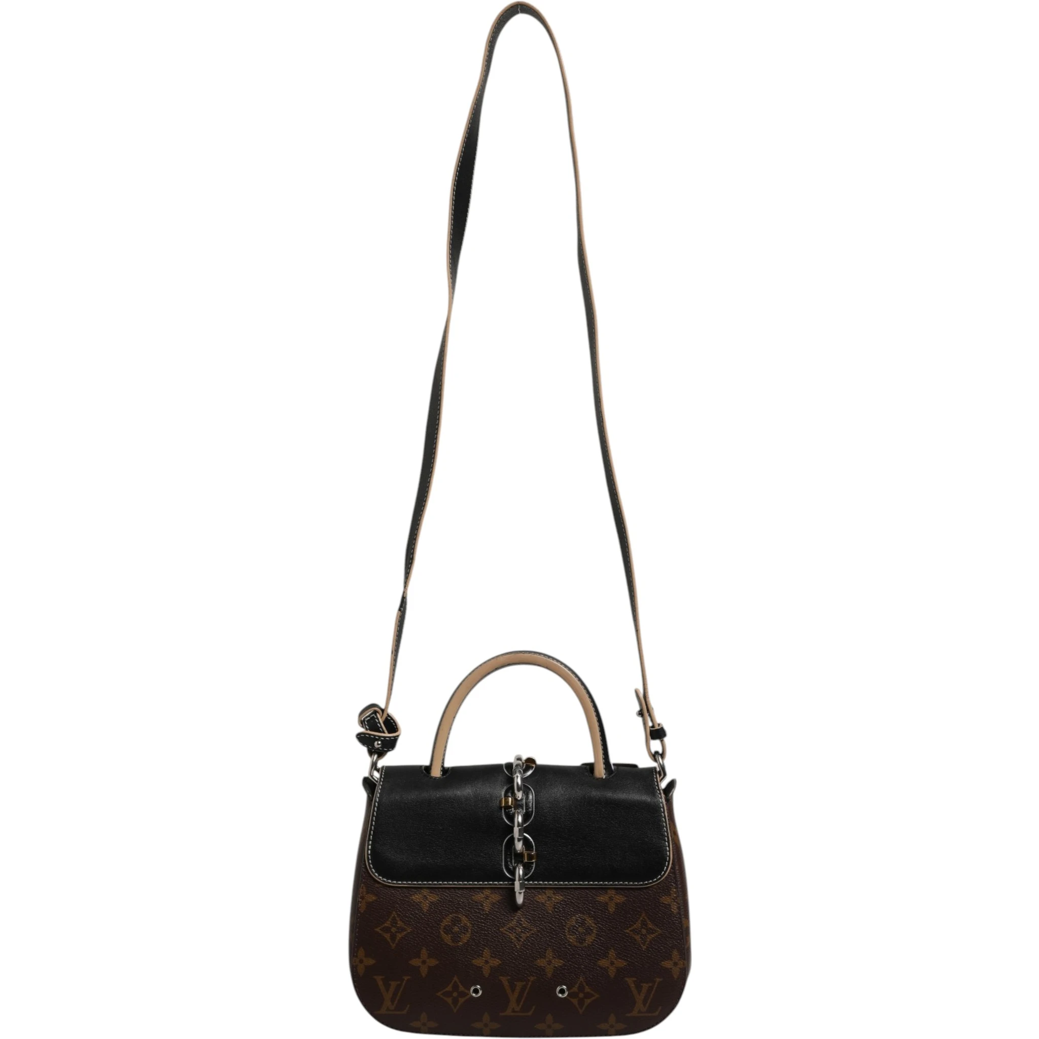 Calfskin Monogram Chain It Bag PM Black