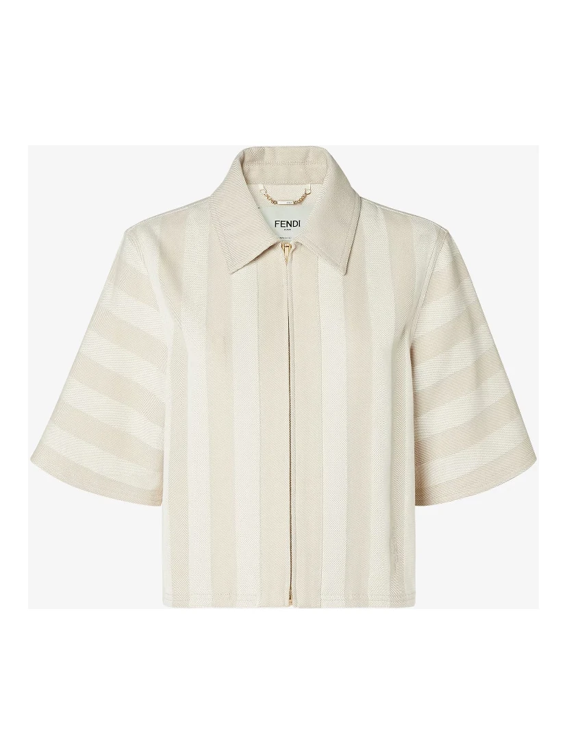 Zippered boxy jacket