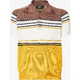 Striped cotton polo shirt