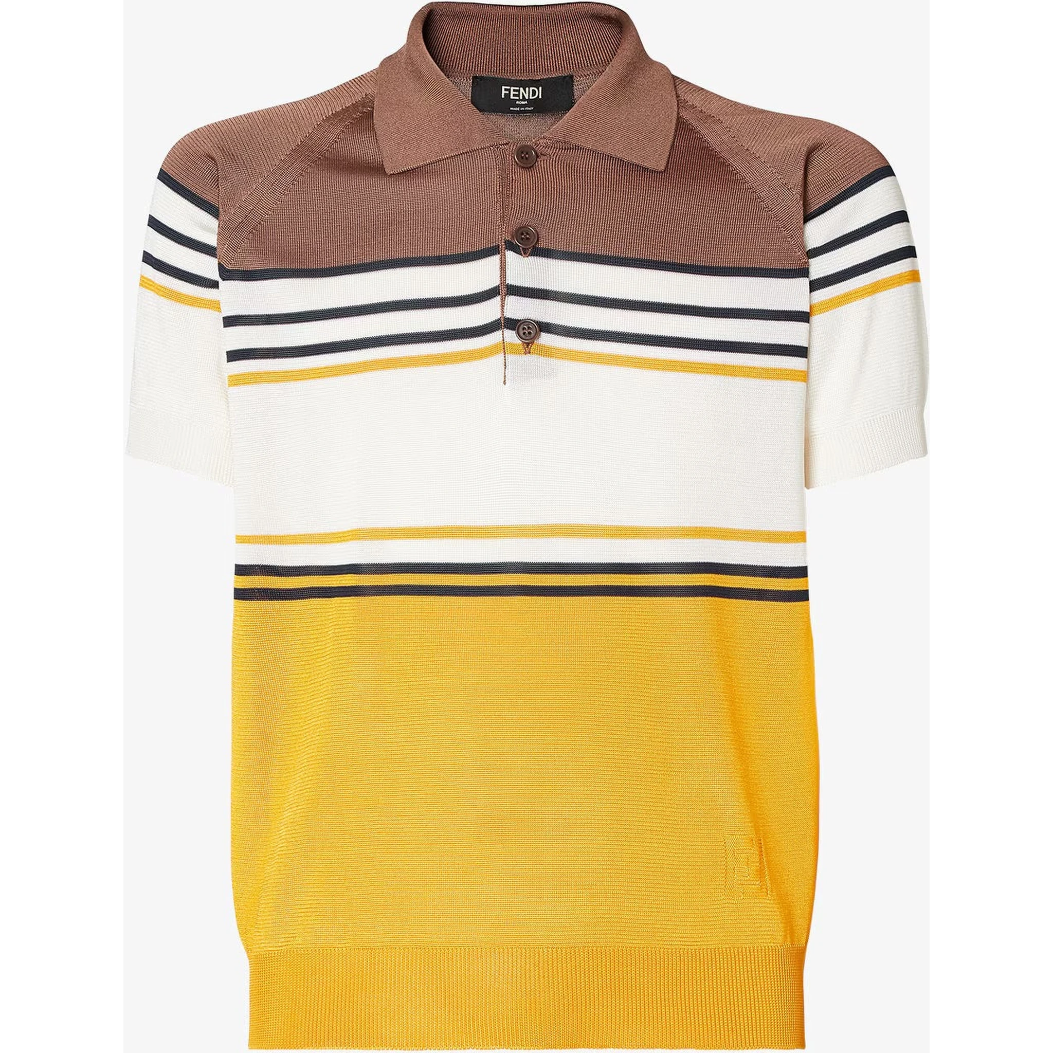 Striped cotton polo shirt