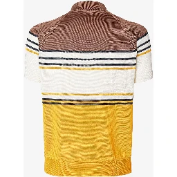 Striped cotton polo shirt