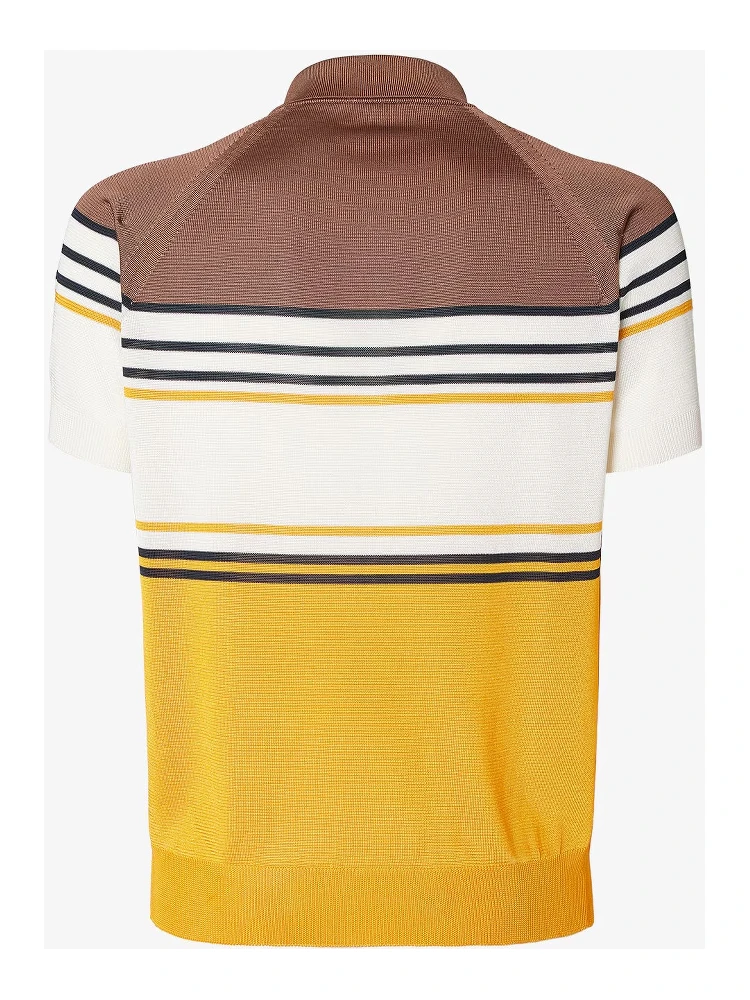 Striped cotton polo shirt alternative