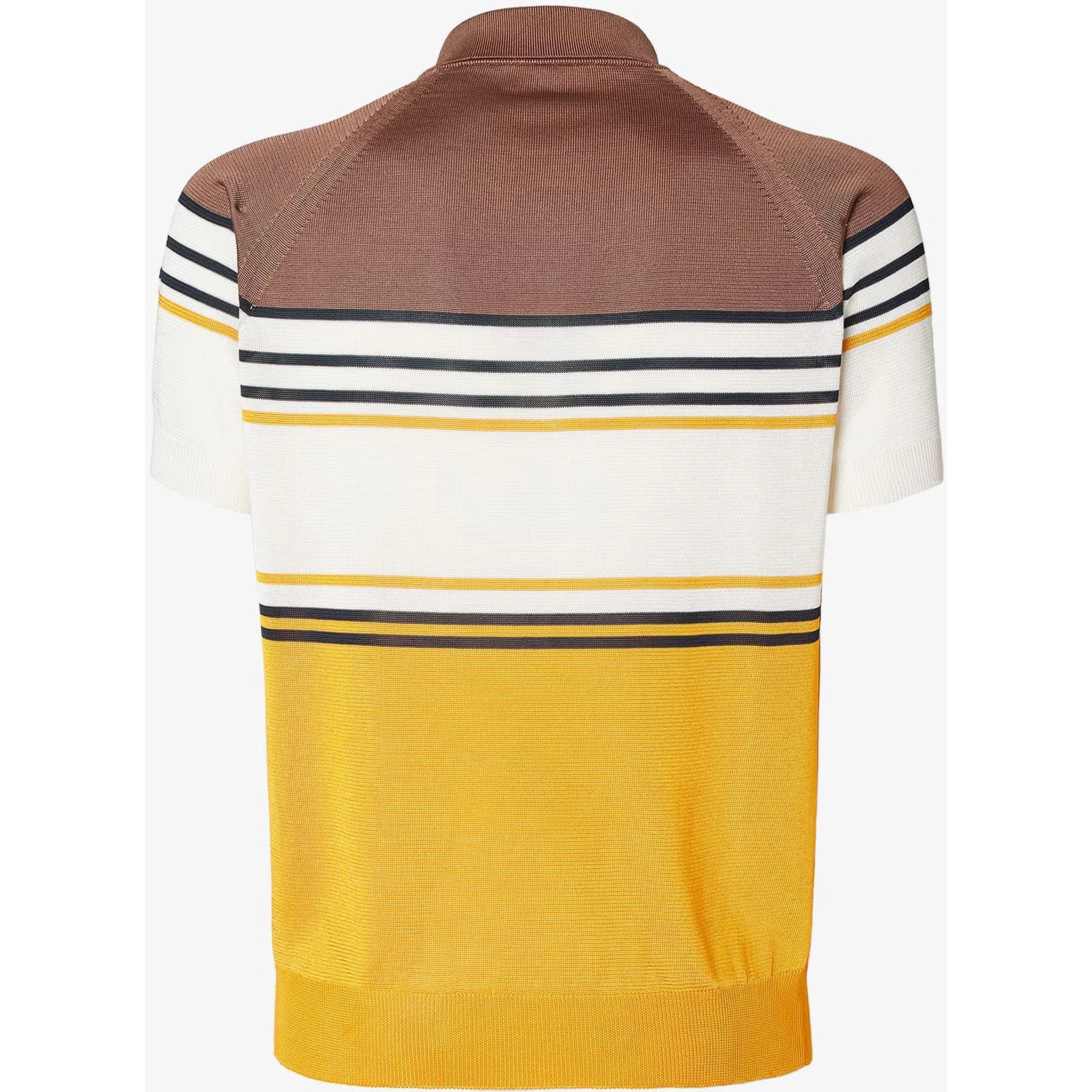 Striped cotton polo shirt