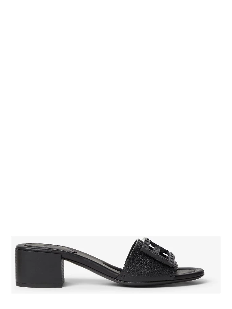"Baguette 45 mm" heeled slides