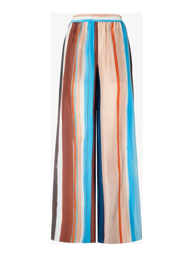 Wide leg pants in silk