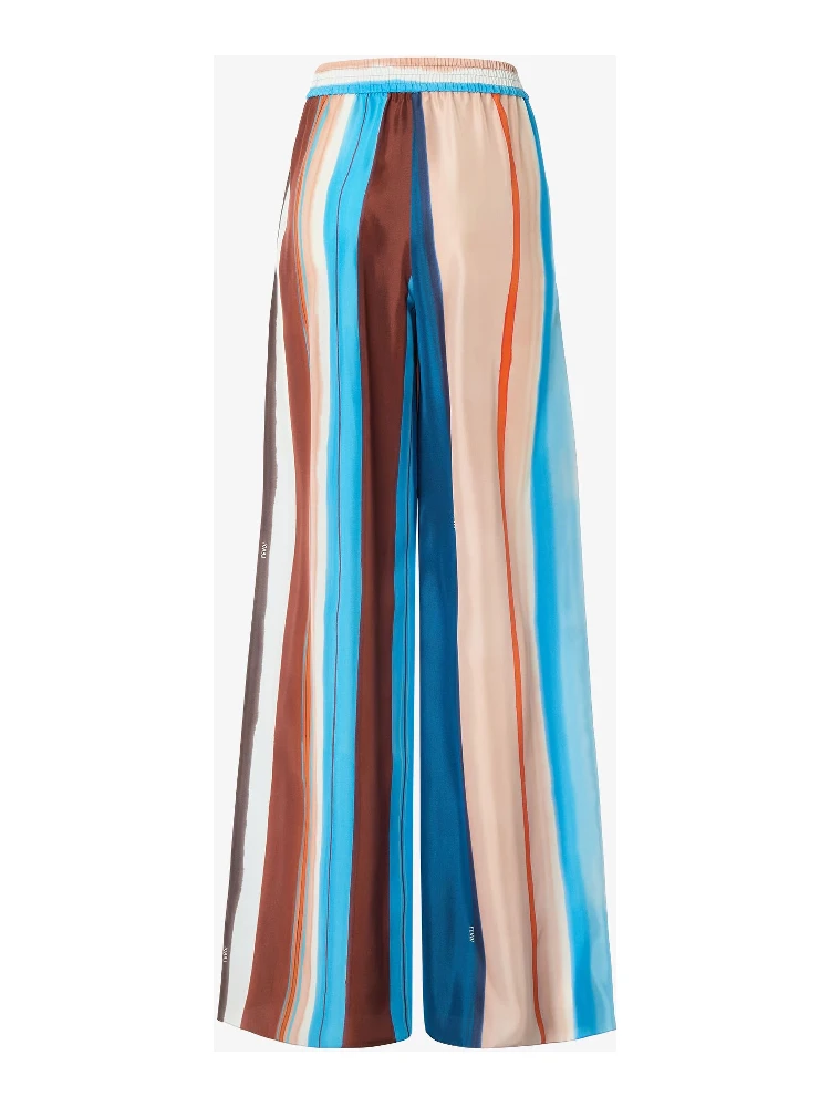 Wide leg pants in silk alternative
