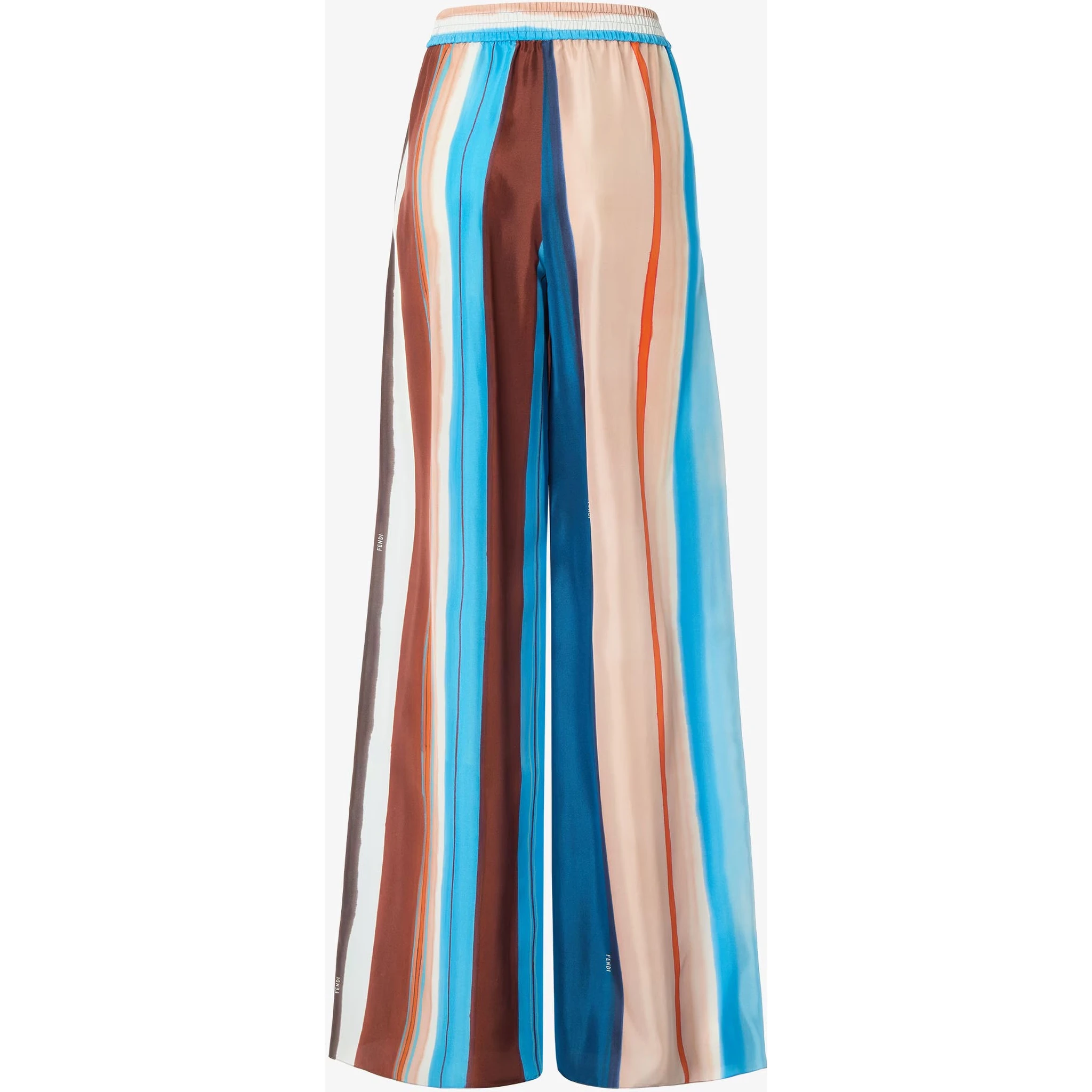 Wide leg pants in silk