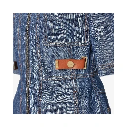 Zippered dress in chambray denim