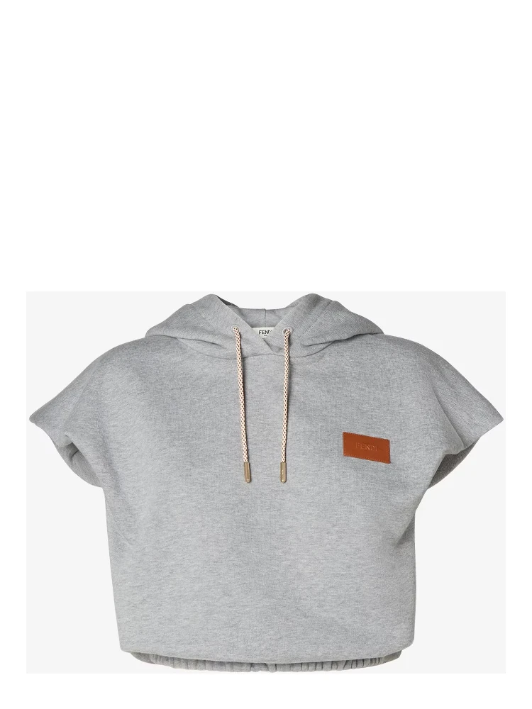 Jersey sweatshirt in cropped fit