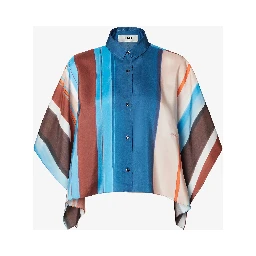 Cropped silk shirt