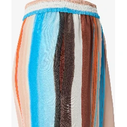 Wide leg pants in silk