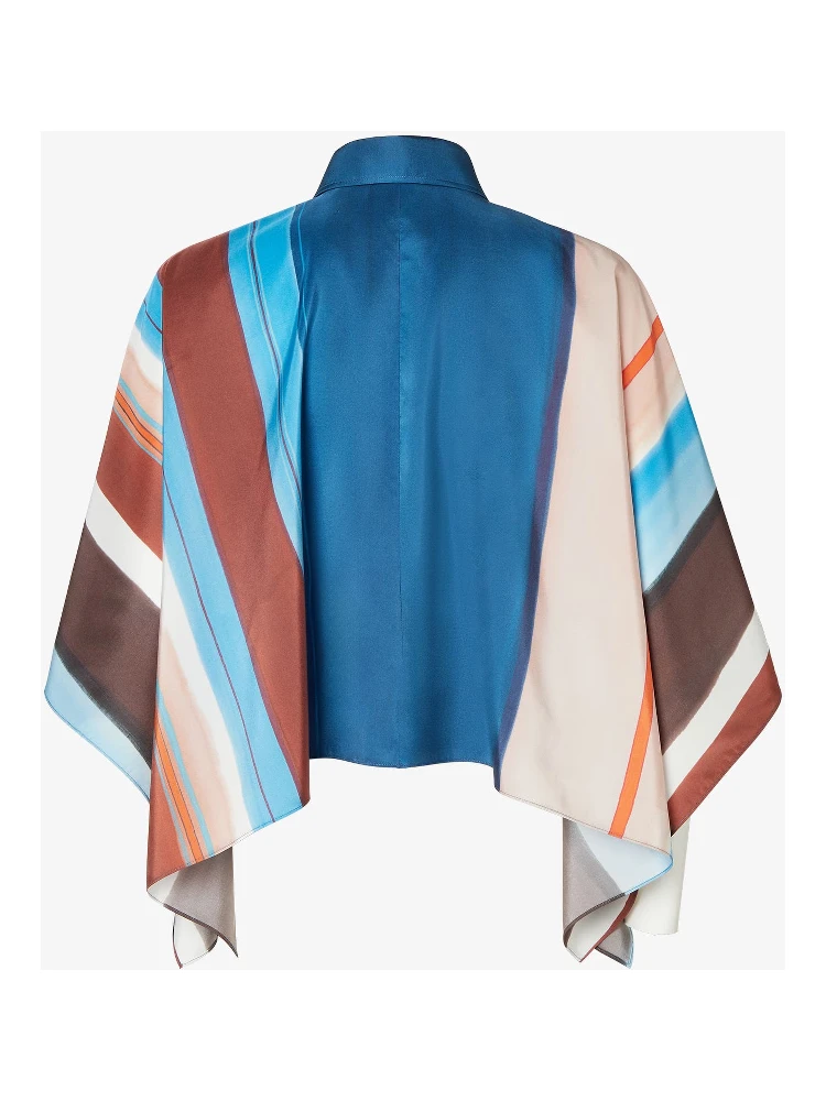 Cropped silk shirt alternative