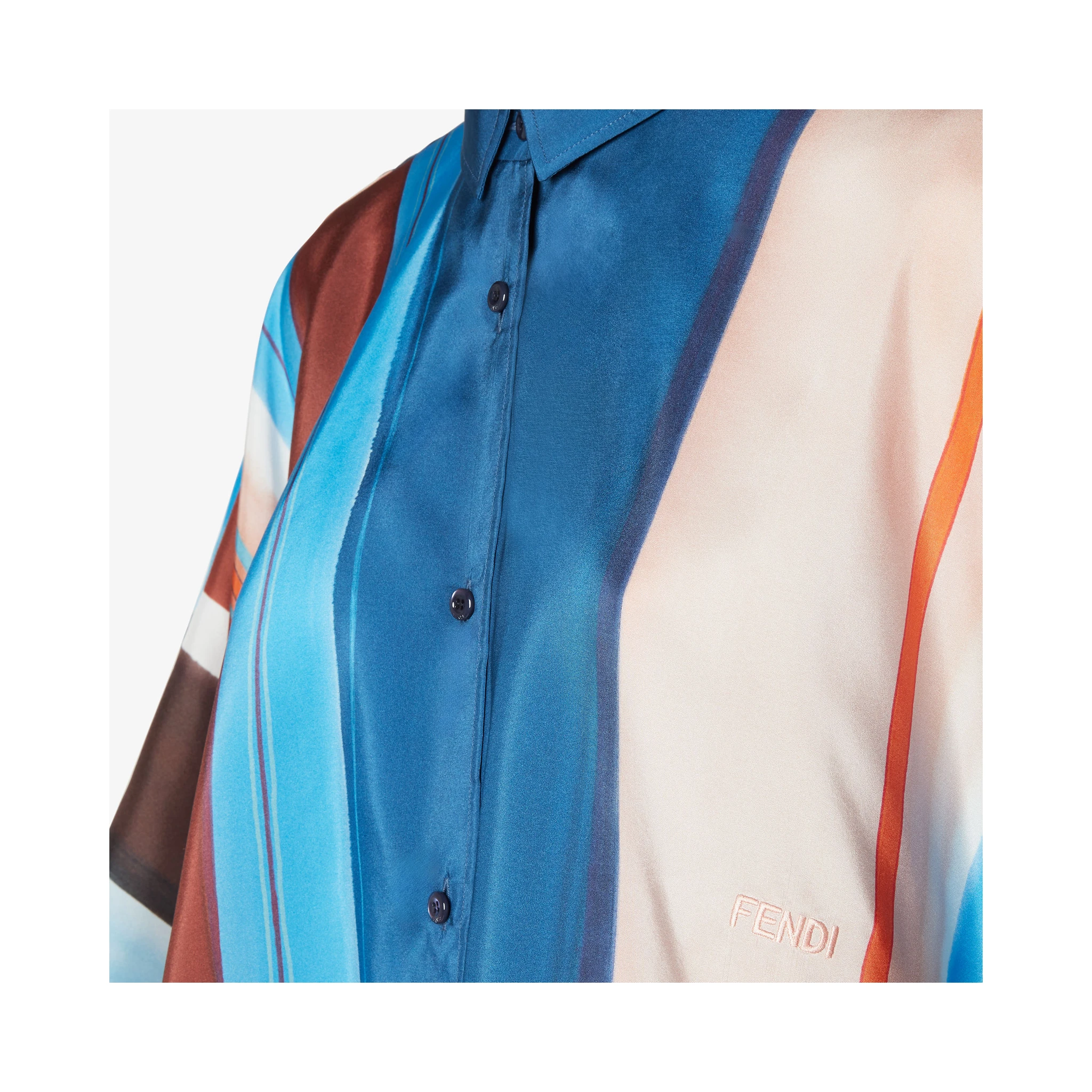 Cropped silk shirt
