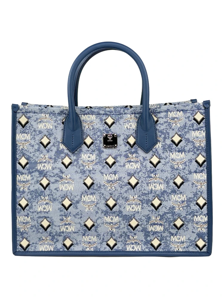MCM Aren Munchen Denim Tote Bag
