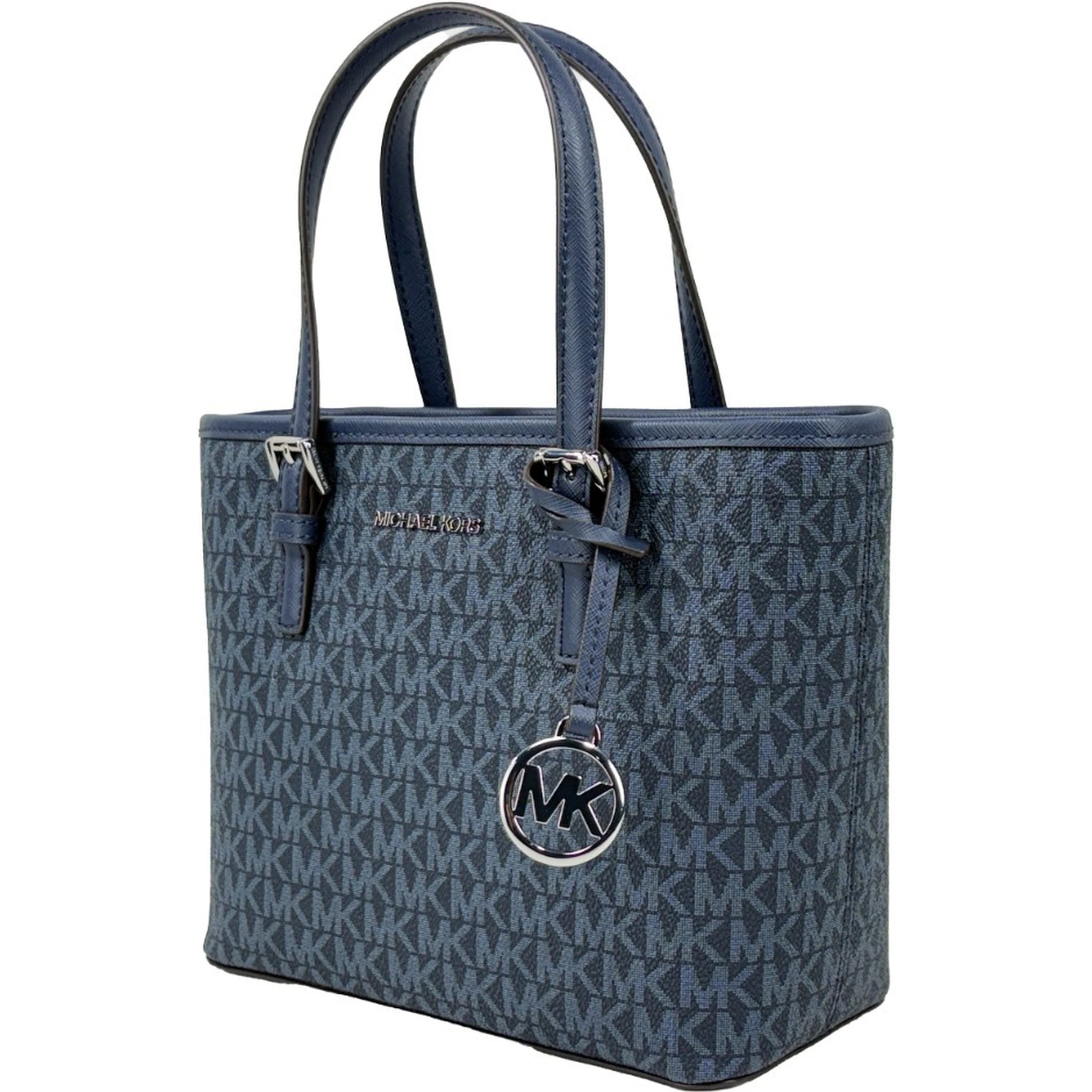 Michael Kors Navy Signature XS Carryall Tote Bag