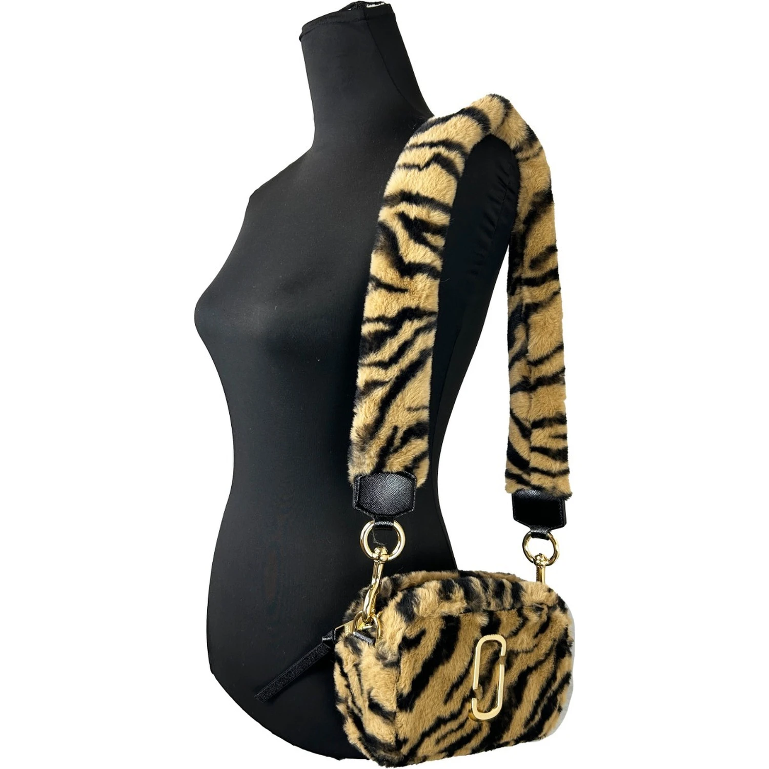 Marc Jacobs The Snapshot Tiger Fur Crossbody Bag