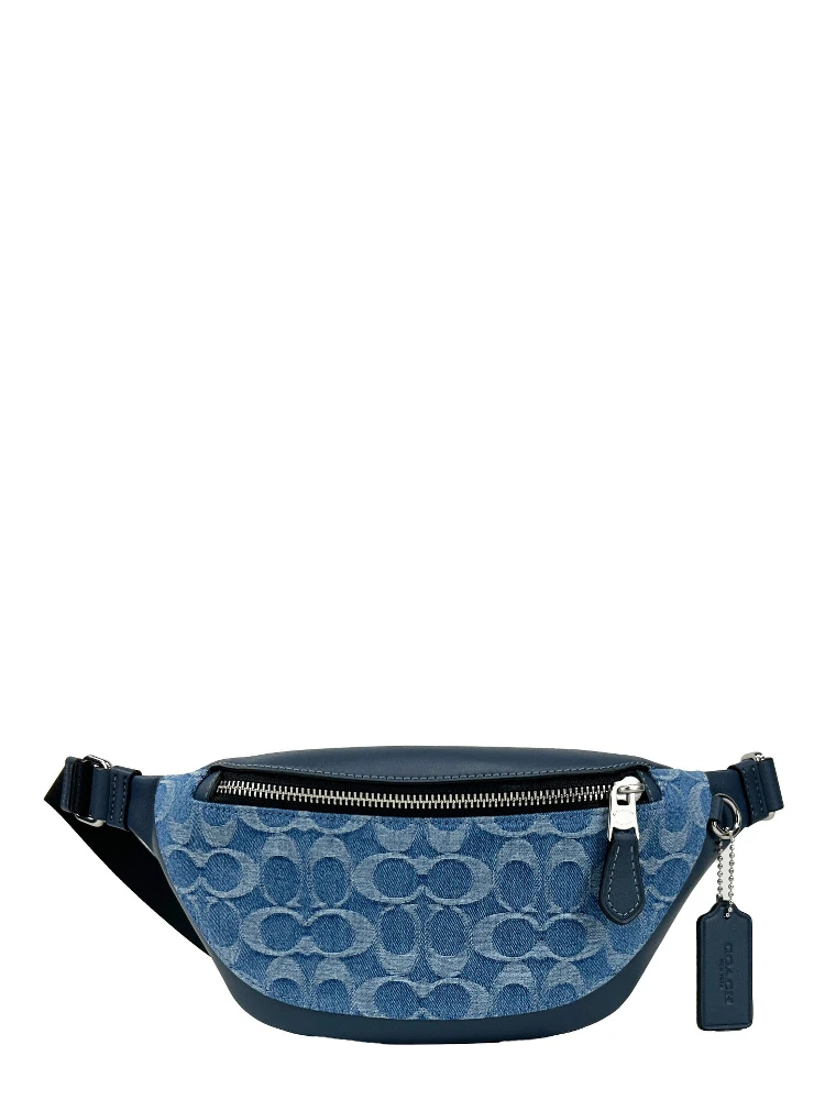 Coach Warren Mini Signature Denim Fanny Belt Bag