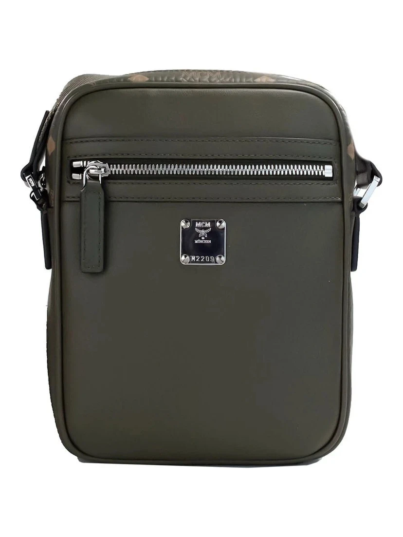 MCM Visetos Leather Camera Crossbody Bag
