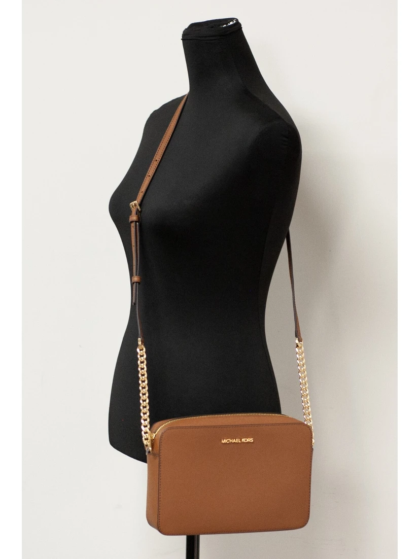 Michael Kors Women'S Zipper Closure Saffiano Leather Crossbody Bag