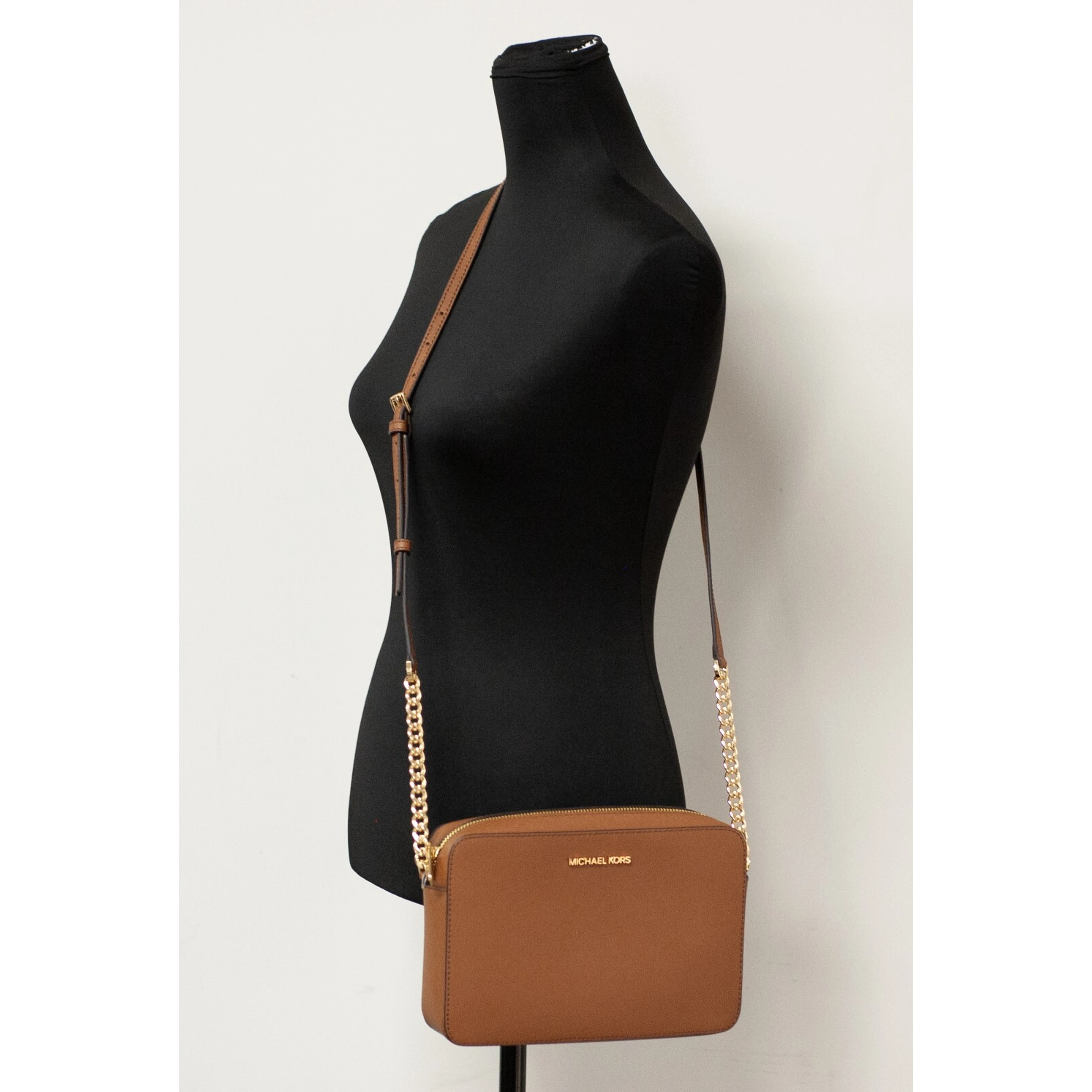 Michael Kors Women'S Zipper Closure Saffiano Leather Crossbody Bag