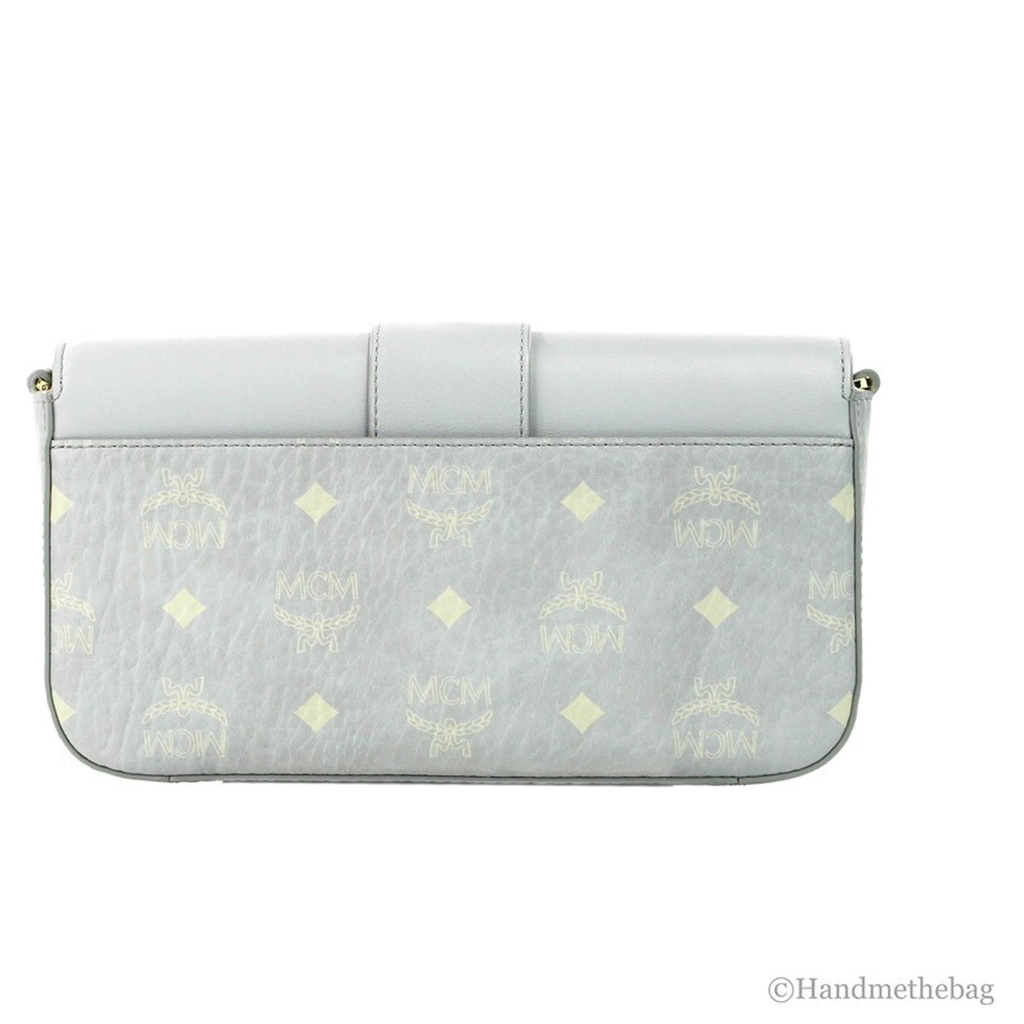 MCM Small Mode Travia Pebbled Visetos Leather Shoulder Crossbody Clutch Bag