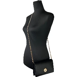 Versace Mini Chain Black Crossbody Wallet Bag