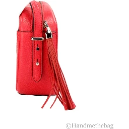 Kate Spade New York Women'S Kourtney Pebbled Leather Zip Around Camera Crossbody Bag (Stoplight)