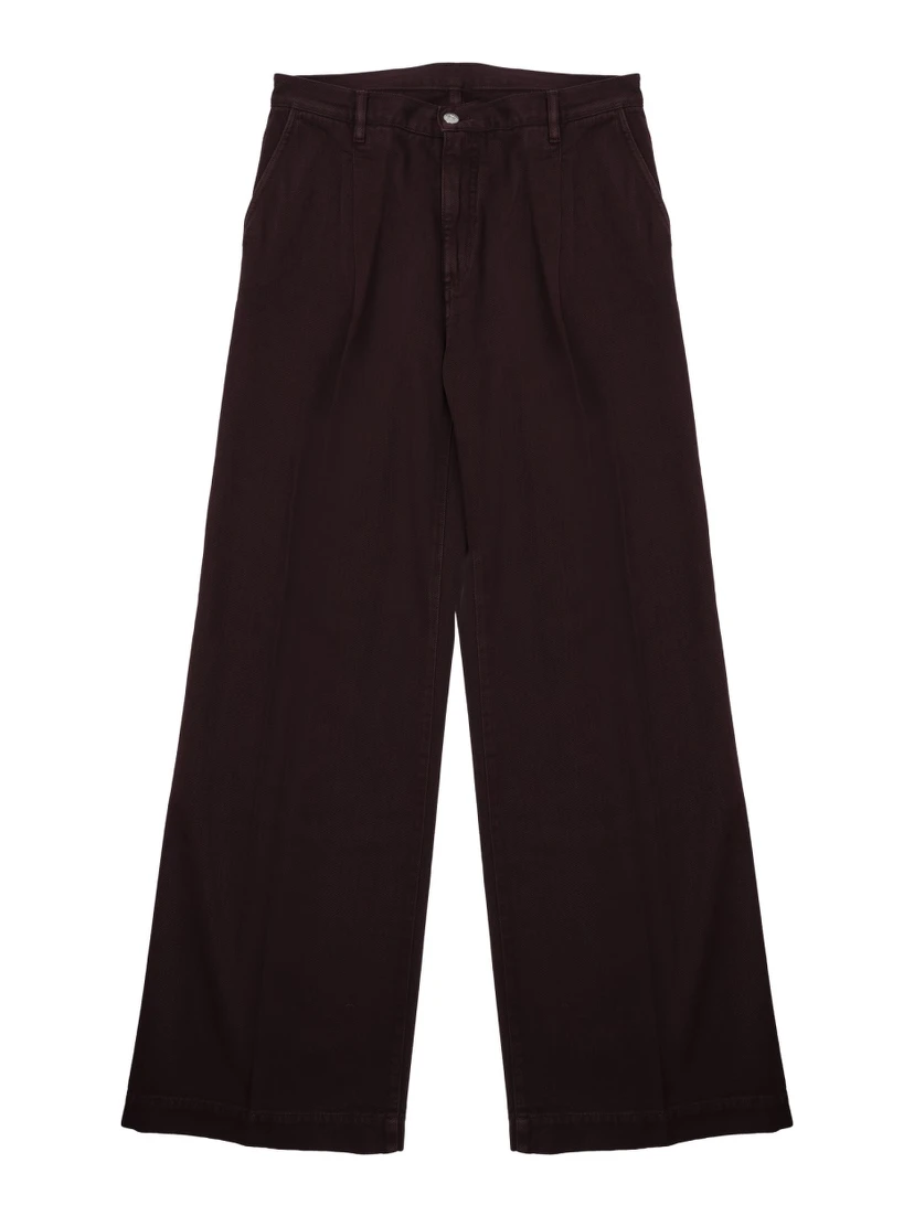 JEANS AMPIO IN COTONE