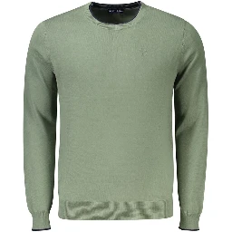 Green Cotton Men's Sweater