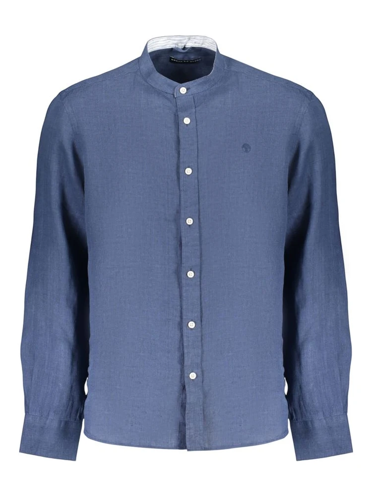Blue Linen Mens Shirt
