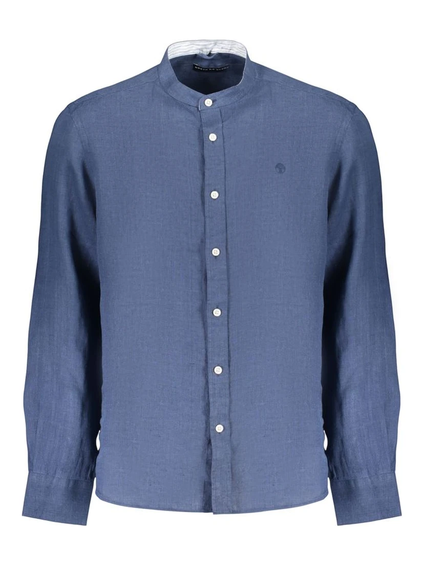 Blue Linen Mens Shirt