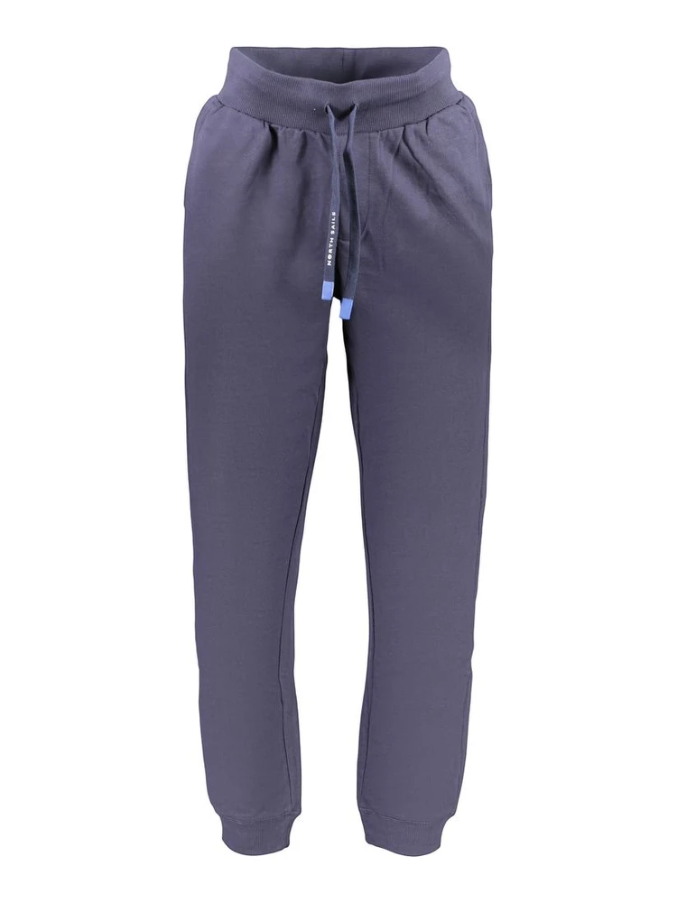 Blue Cotton Men Trouser