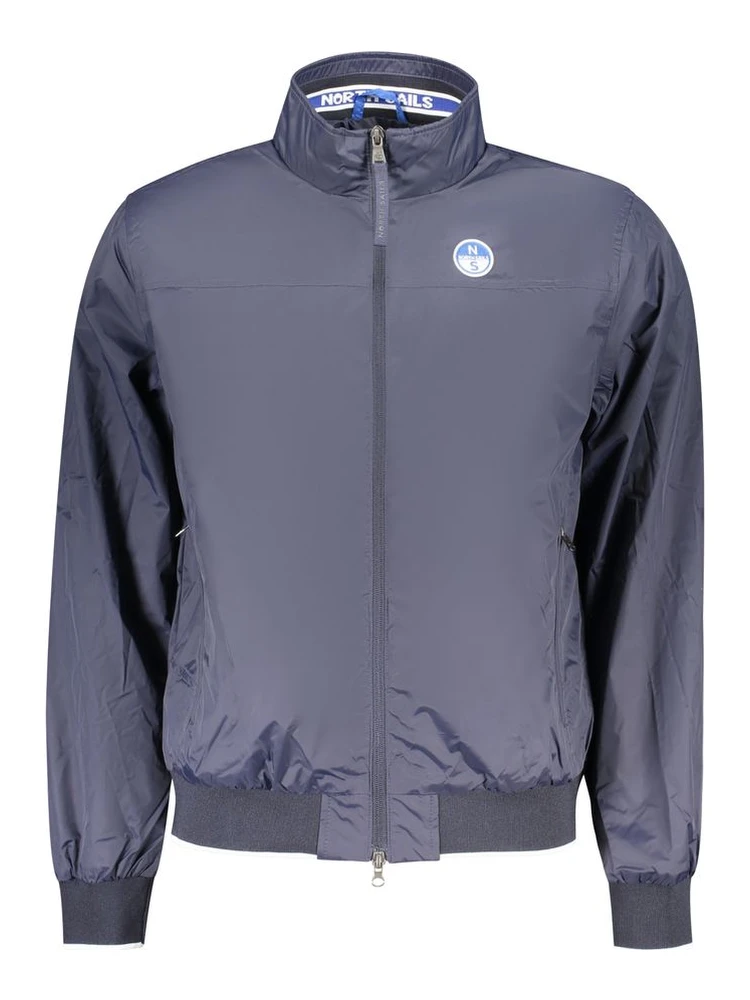 Blue Polyester Men's Jacket