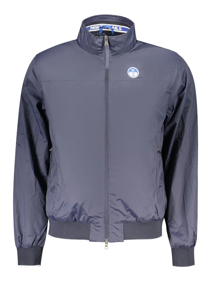 Blue Polyester Men's Jacket