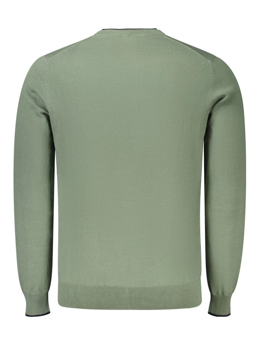 Green Cotton Men's Sweater