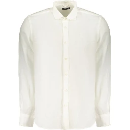 White Linen Men's Shirt