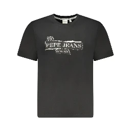 Black Cotton Men's T-Shirt